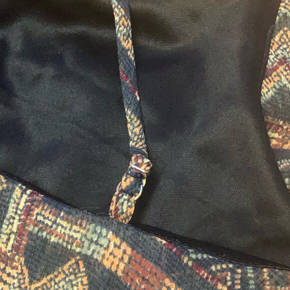 BCBGMaxAzria Aztec Ruffle Spaghetti Strap Slip Dress Size XS - Picture 12 of 14